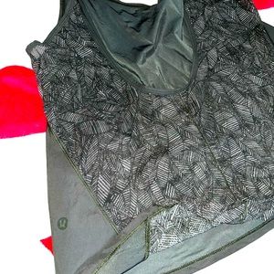 lululemon athletica Black Mesh Overlay Tank Top